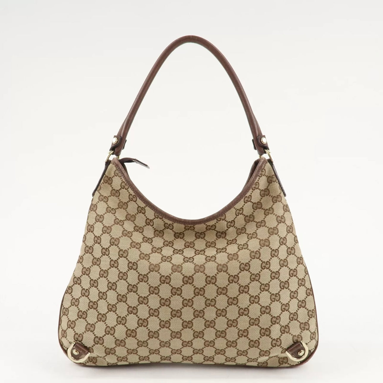 GUCCI Abbey GG Canvas Leather Shoulder Bag