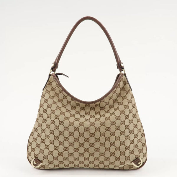 GUCCI Abbey GG Canvas Leather Shoulder Bag