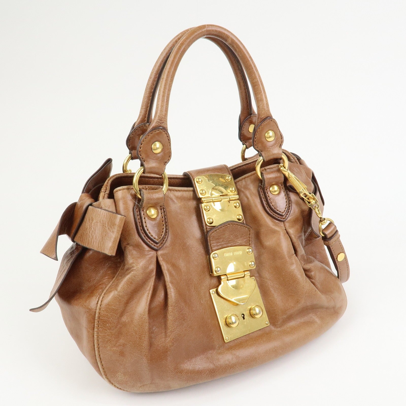 Miu Miu Hand Bag - Brown, Leather