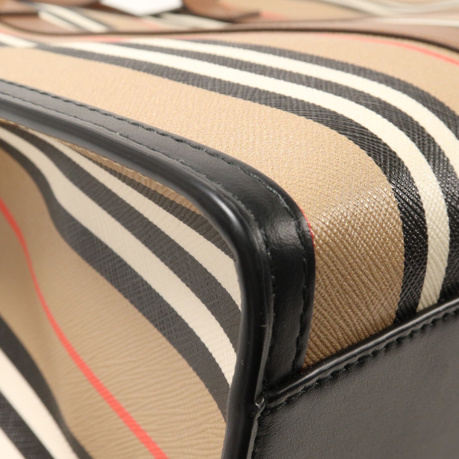 Burberry Tote Bag - Beige/Black/Brown, PVC Coated Canvas