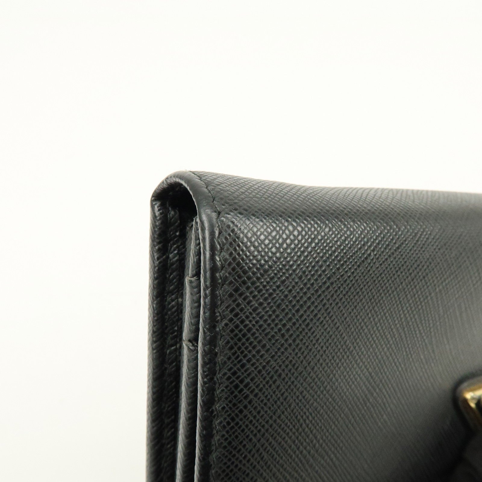 Prada Triangle Logo Wallet - Black, Saffiano Leather