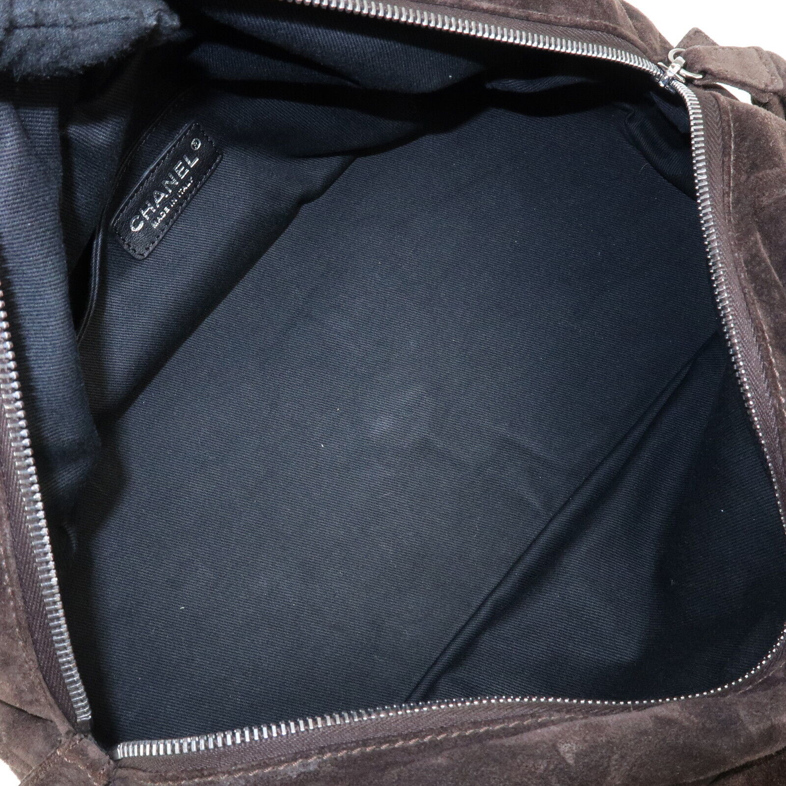 Chanel Matelasse Suede Boston Bag - Brown, Suede