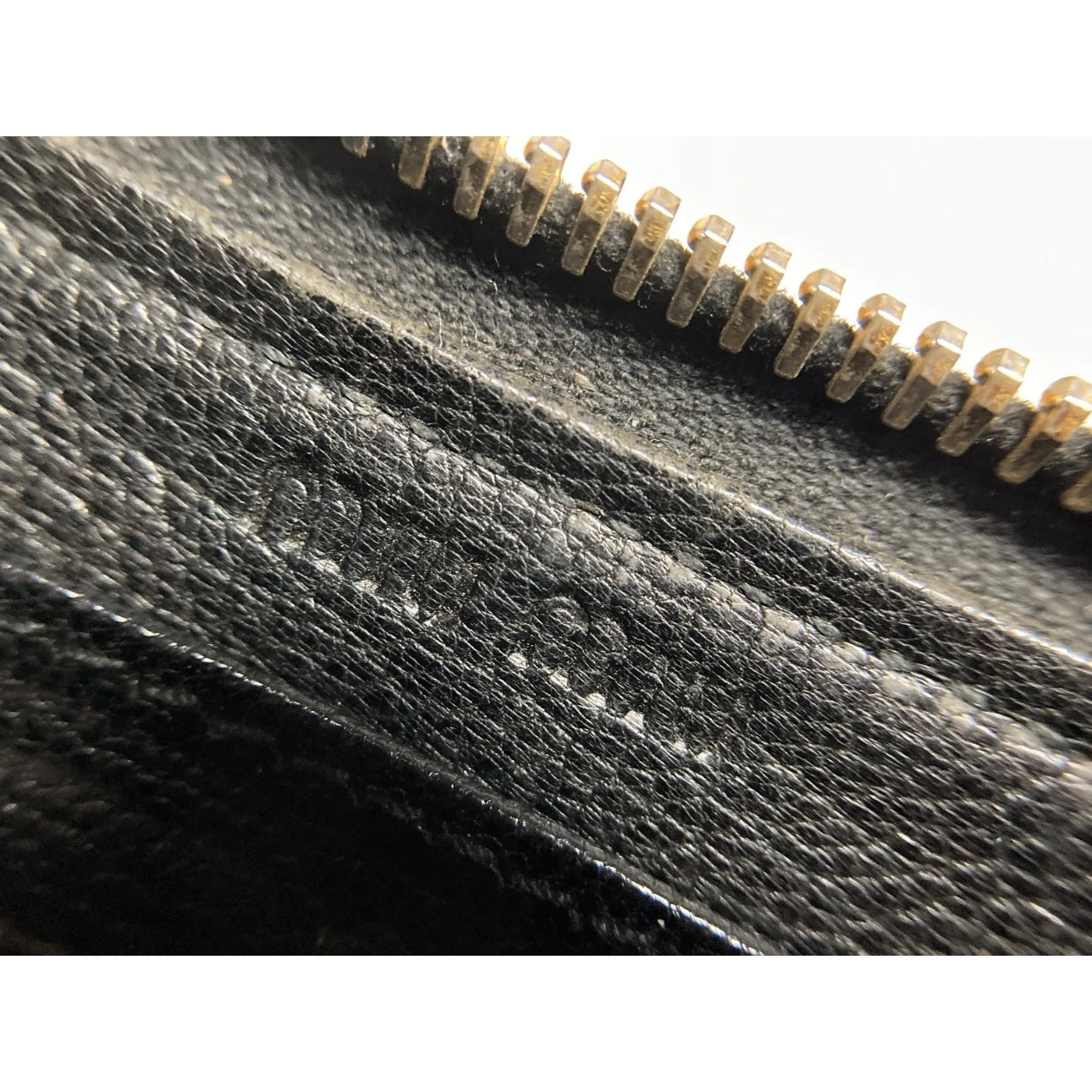 MIU MIU VINTAGE ZIP AROUND EMBOSSED LEATHER LONG WALLET