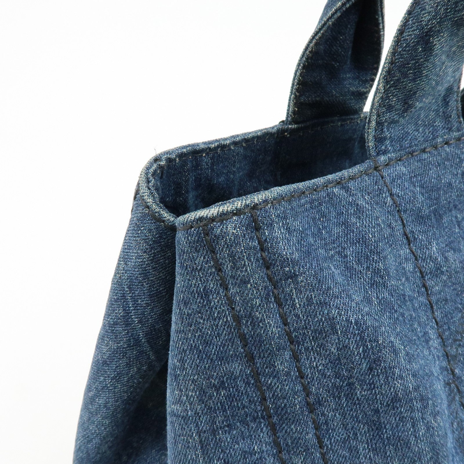 Prada Canapa Handbag - Blue, Denim