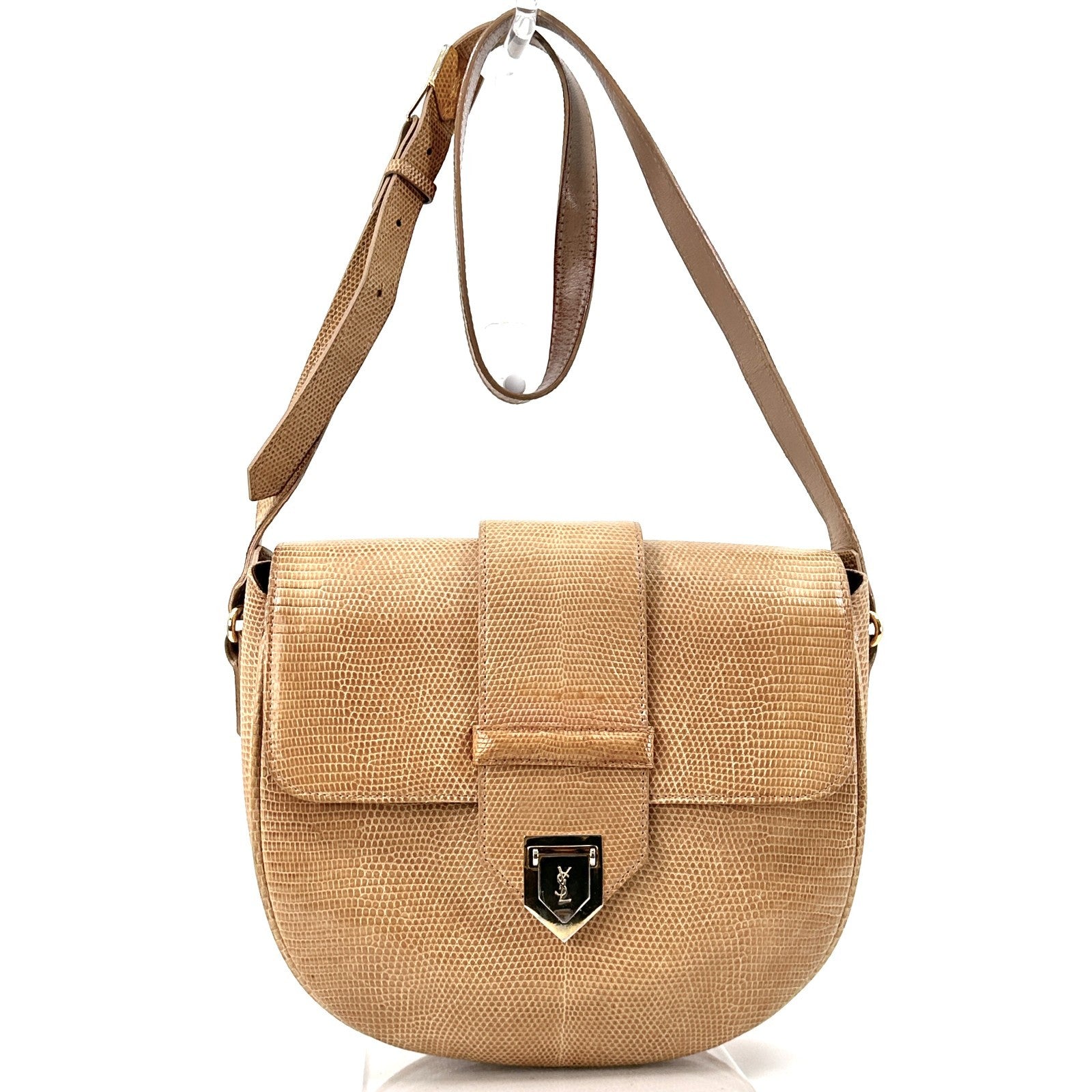 Saint Laurent Yves Shoulder Bag - Beige, Leather