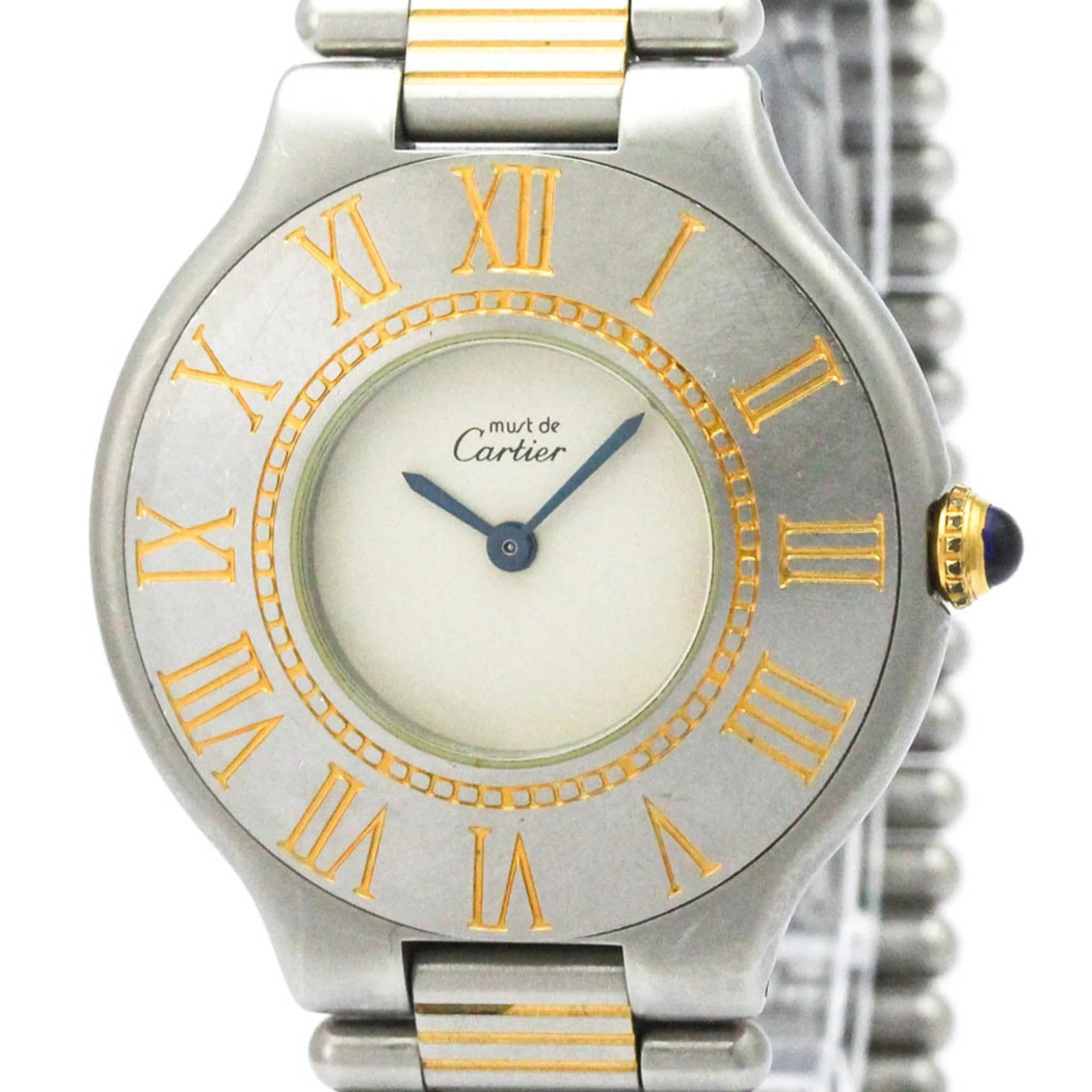 Cartier Must 21 Wristwatch - Silver, Gold Plated Steel