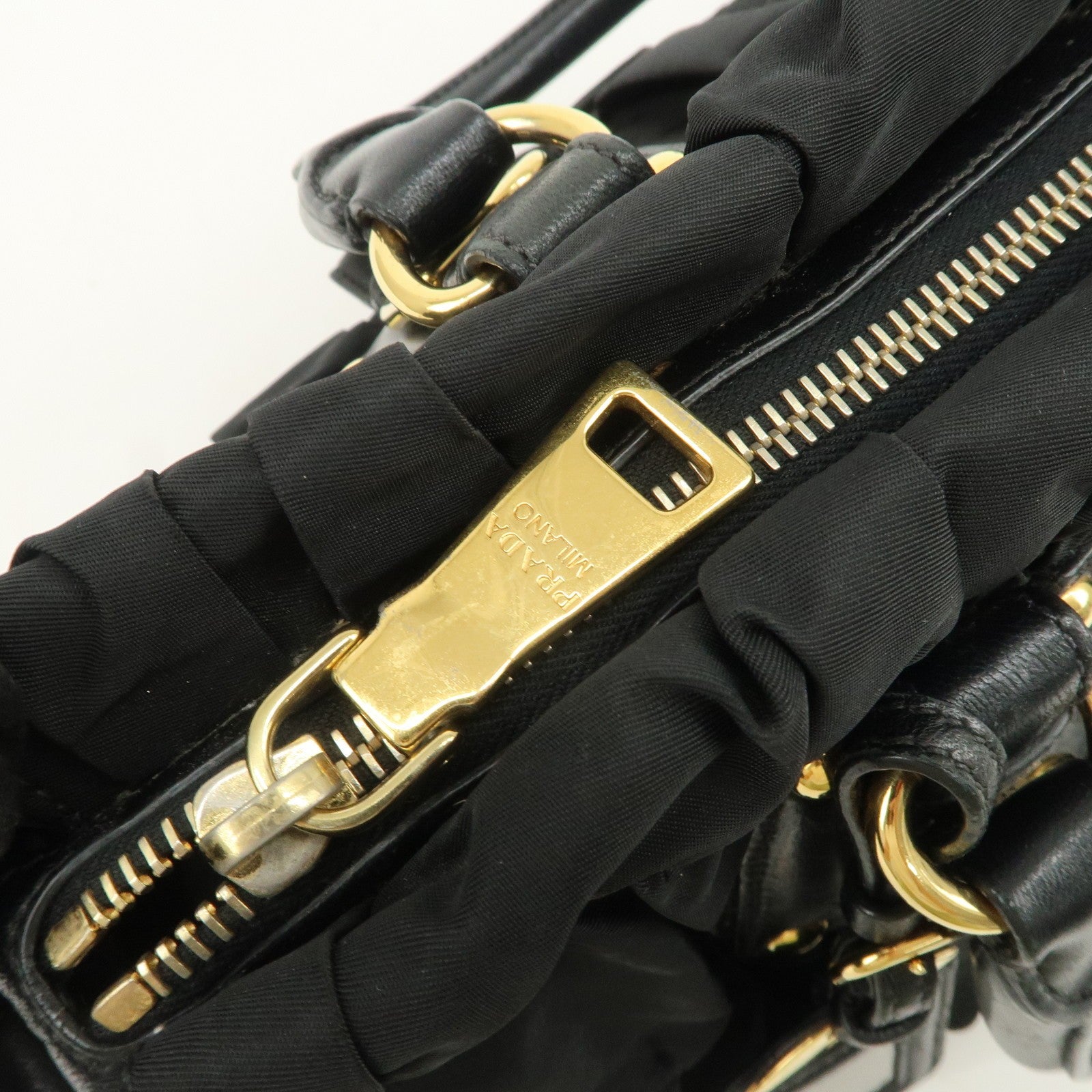 Prada Hand& Shoulder Bag - Black, Nylon Leather