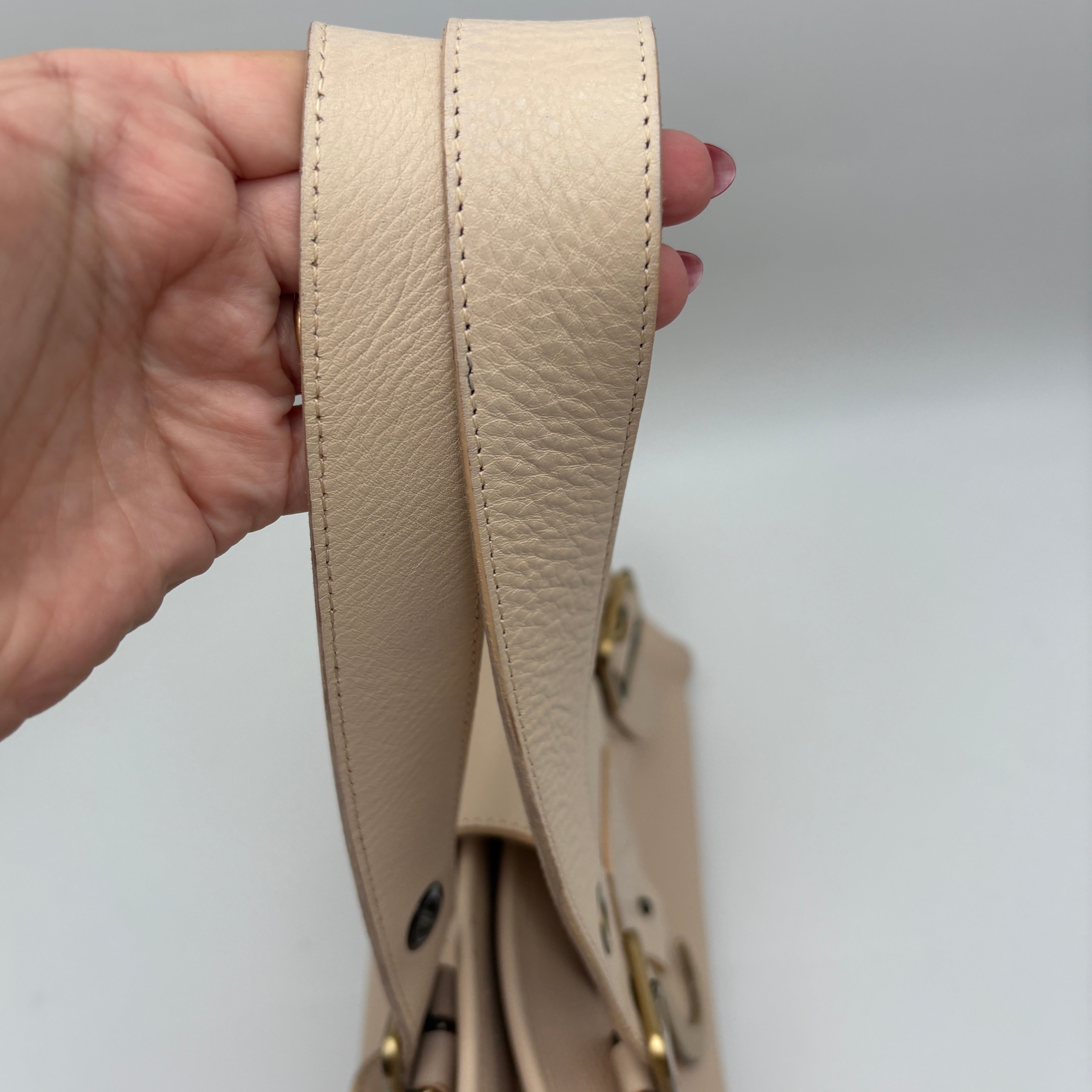 Chloe Tote Bag Leather Beige