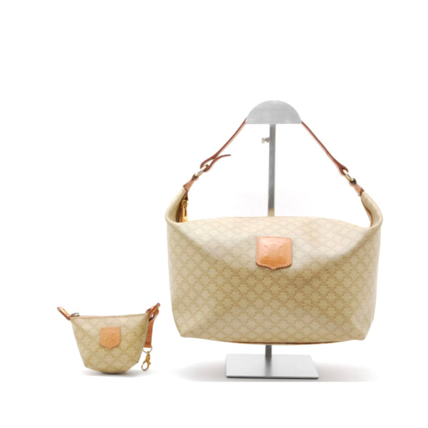 Celine Macadam Handbag - Beige, PVC 