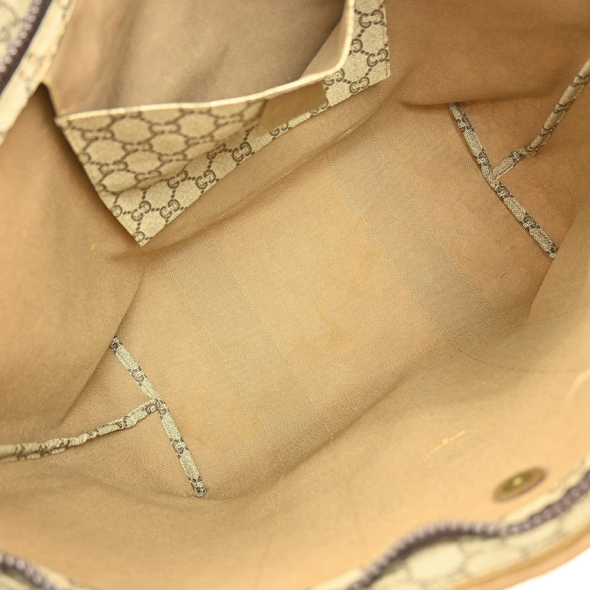 Gucci GG Tote Handbag - Beige, PVC 