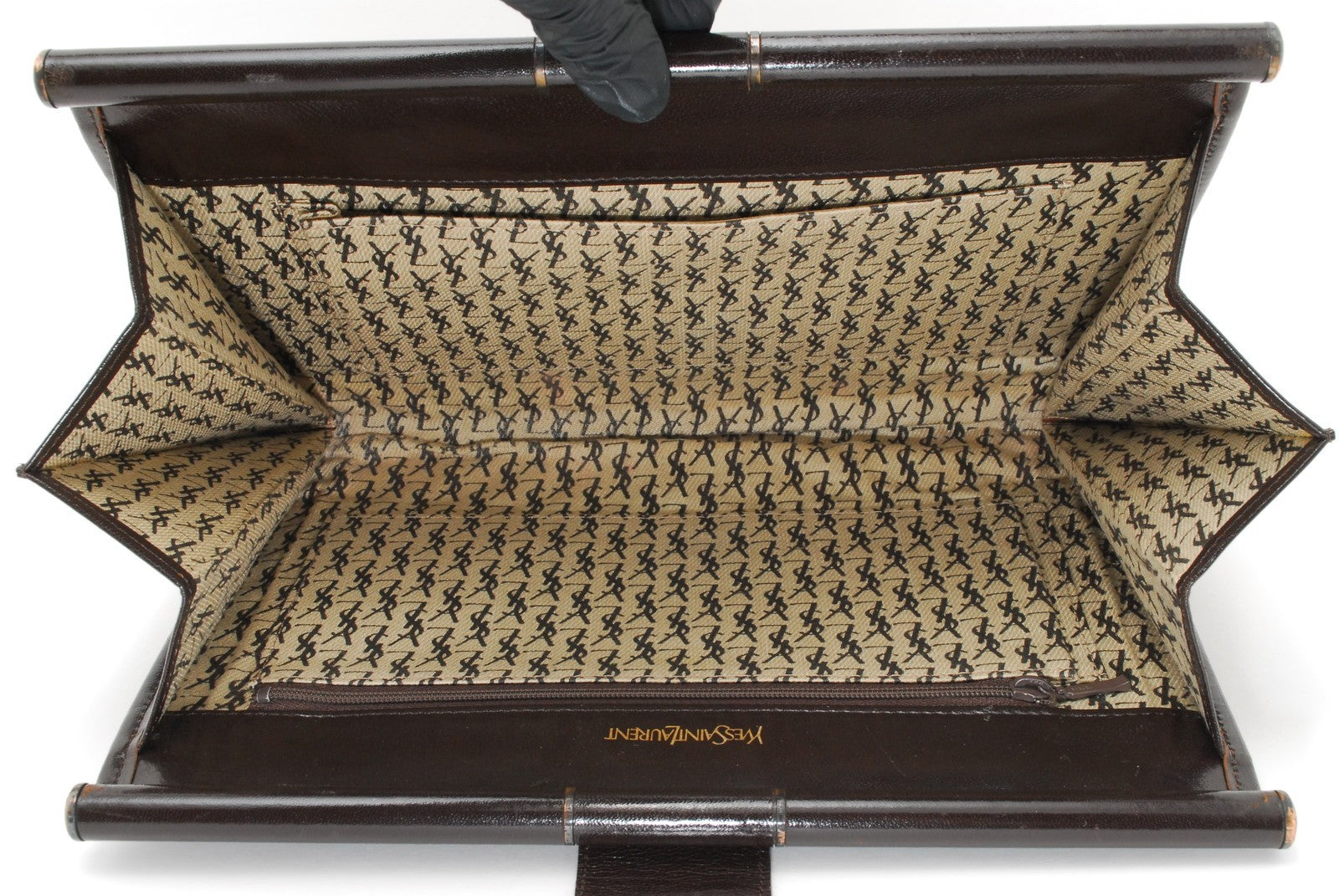 Saint Laurent Yves Clutch Bag - Brown, Leather