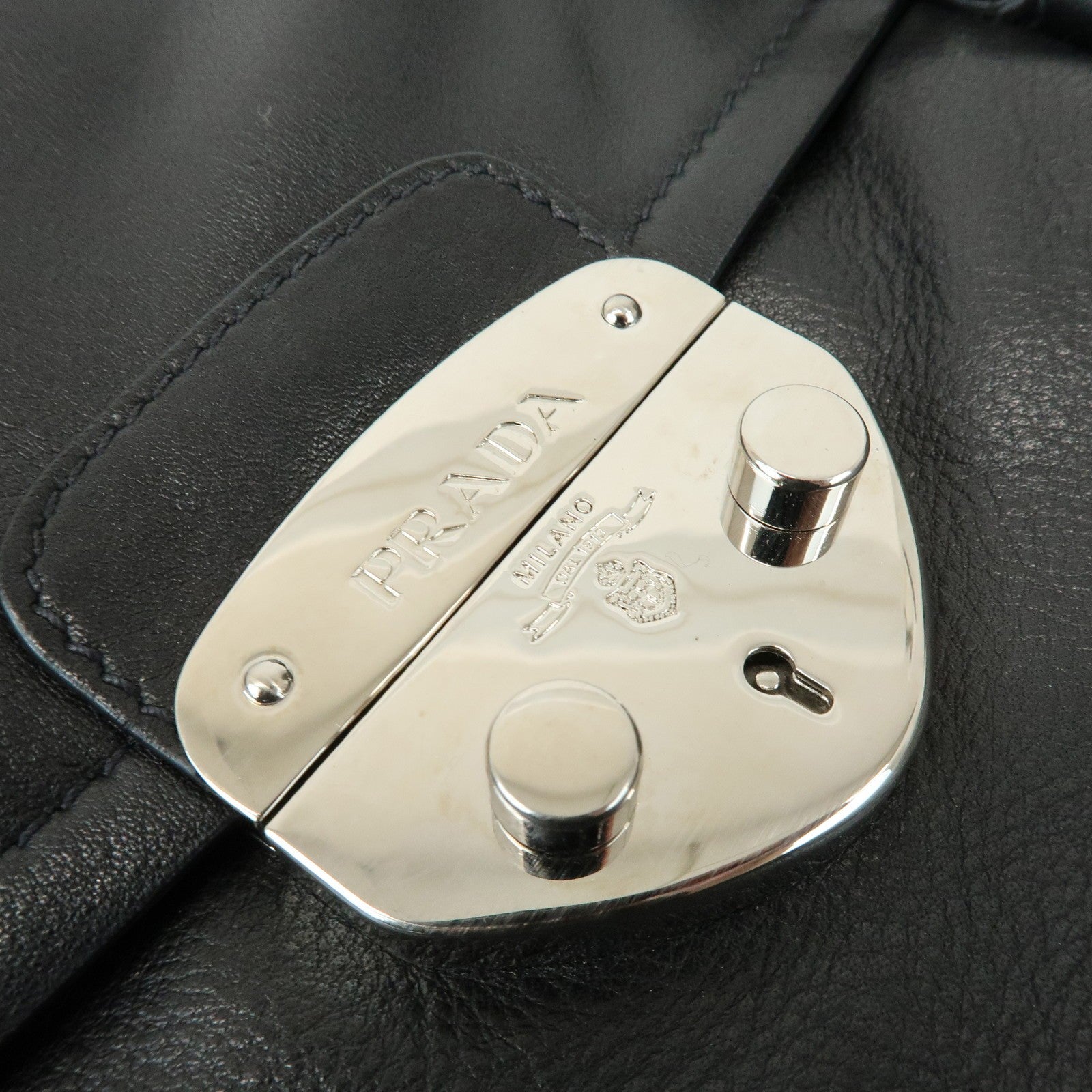 Prada Shoulder Bag - Black, Calf Leather
