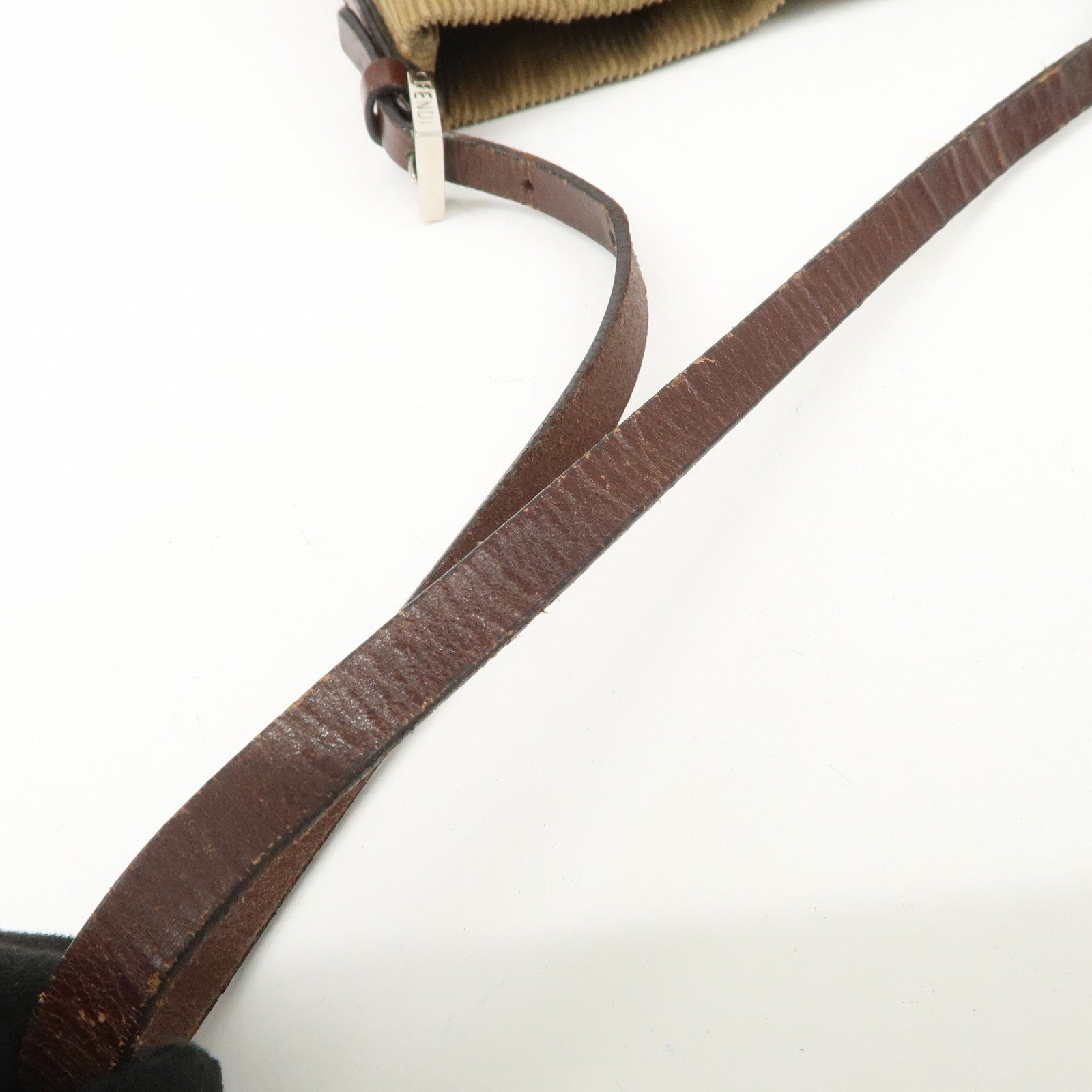 Fendi Shoulder Bag - Brown, Corduroy Leather