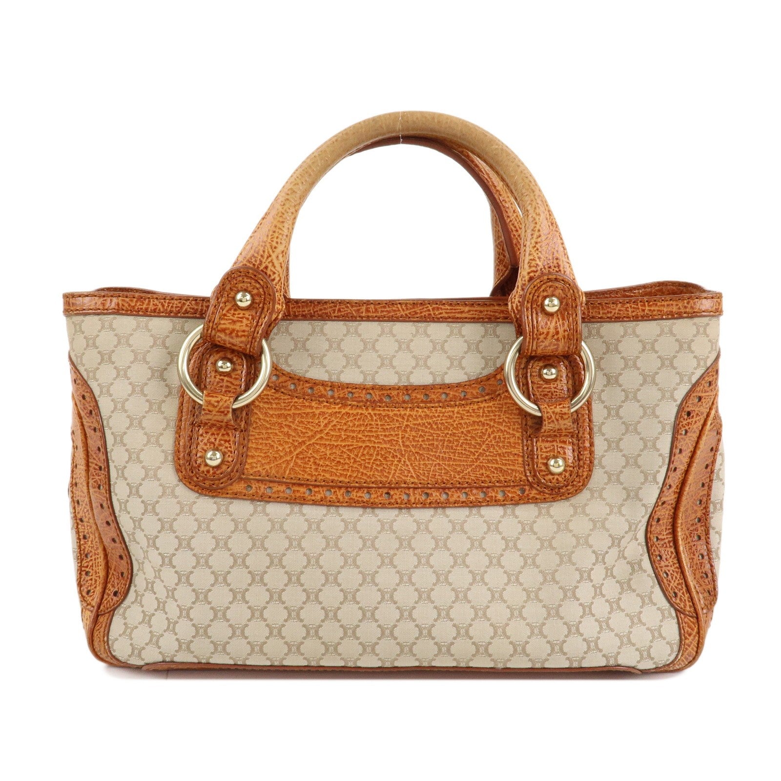 CELINE Hand Bag - Beige, Canvas