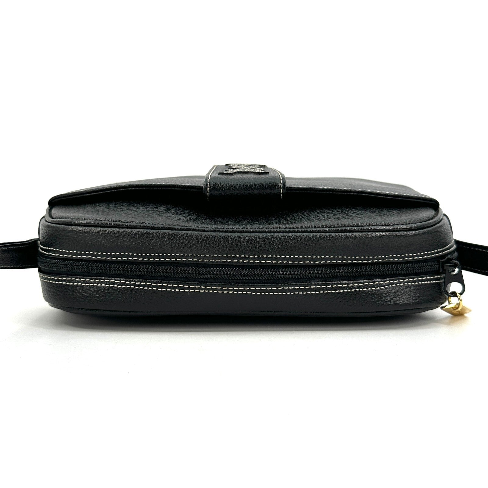 Saint Laurent Yves Shoulder Bag - Black, Leather