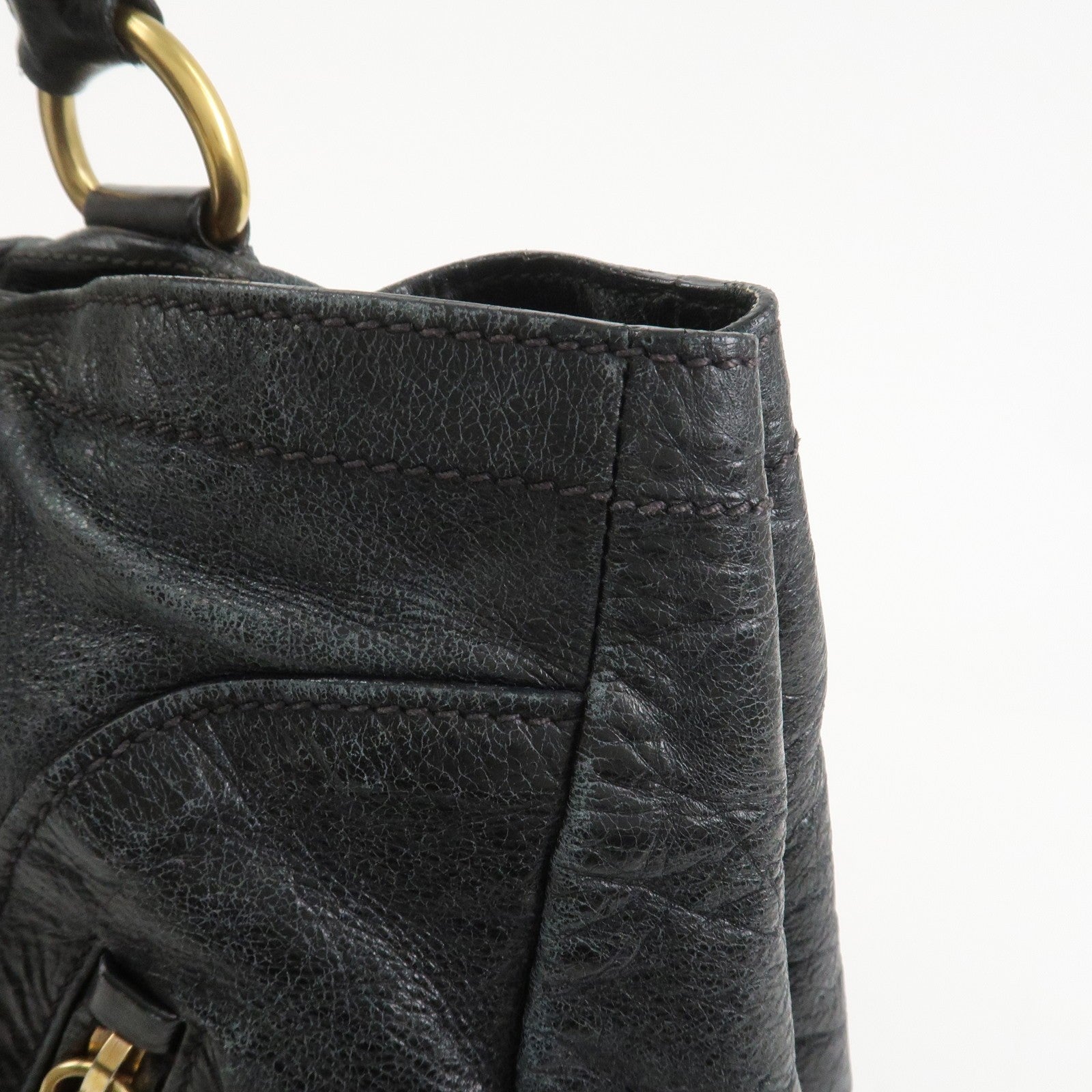 Prada Logo Tote Bag - Black, Leather