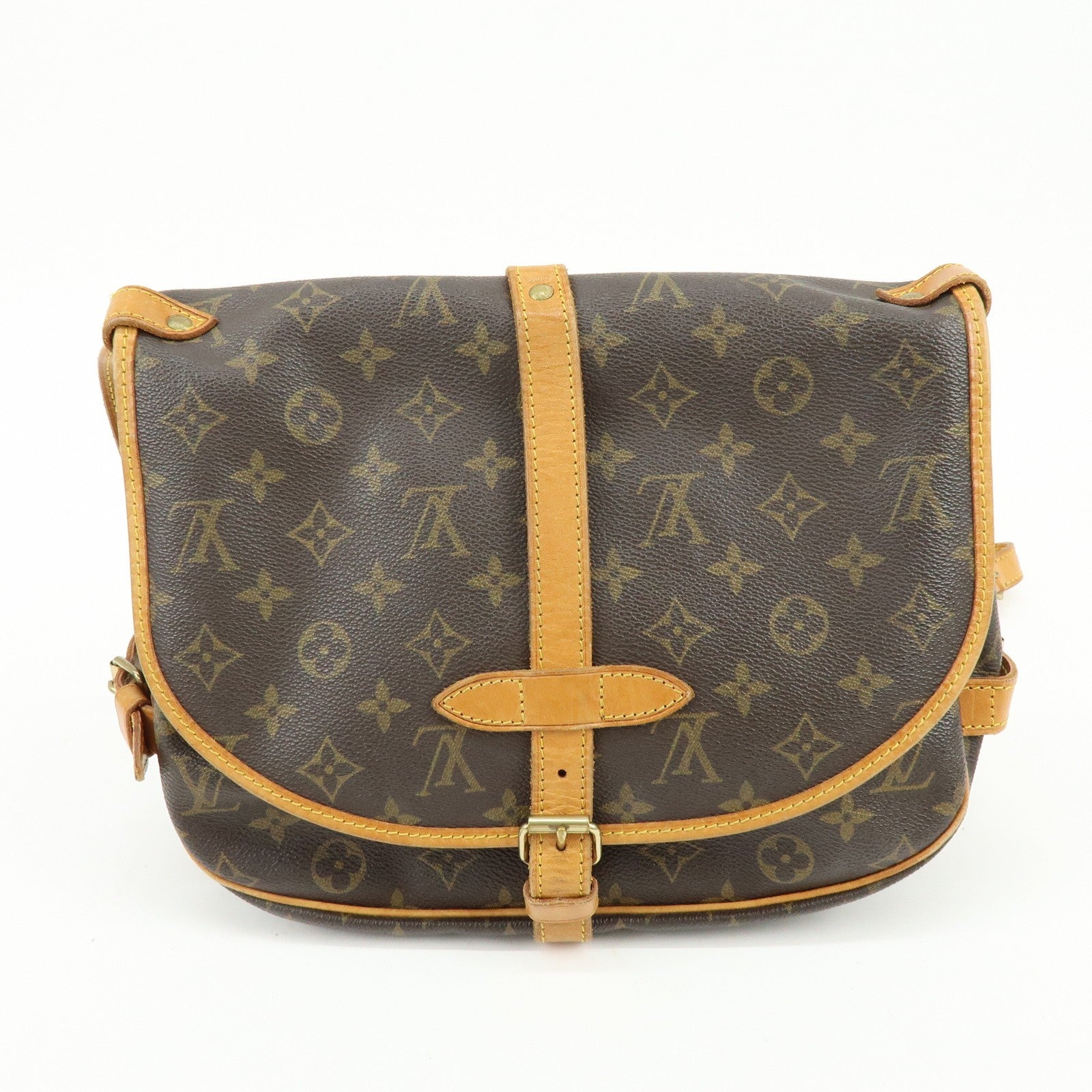 Louis Vuitton Monogram Saumur 30 Canvas Shoulder Bag Brown