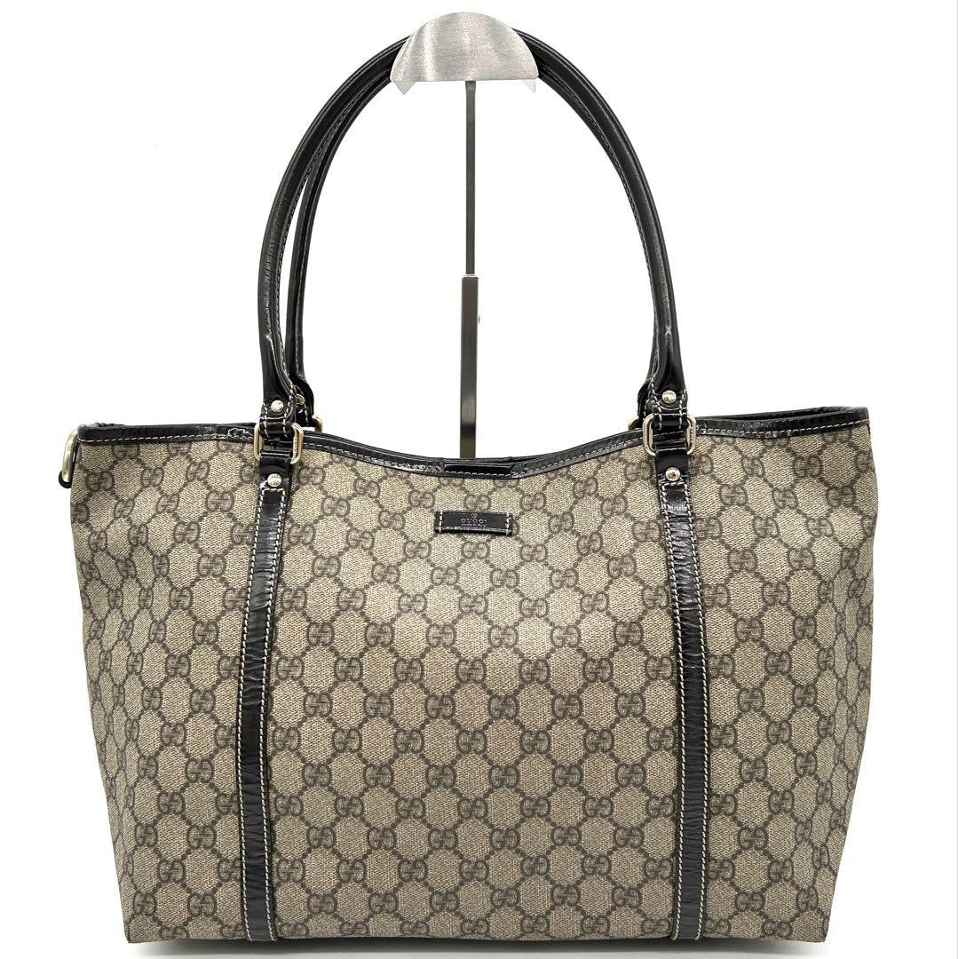 Gucci GG Supreme Tote Bag - Beige, PVC Enamel