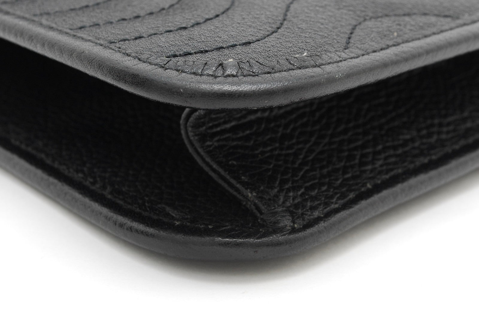 Saint Laurent Stitch Clutch Bag - Black, Leather 