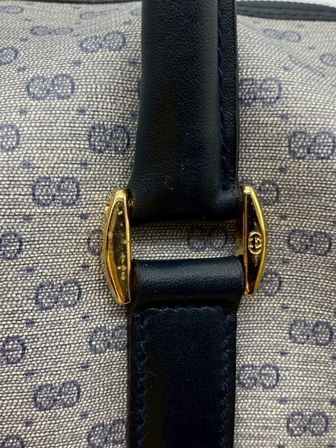 Gucci Micro GG Mini Boston Bag - Navy, PVC