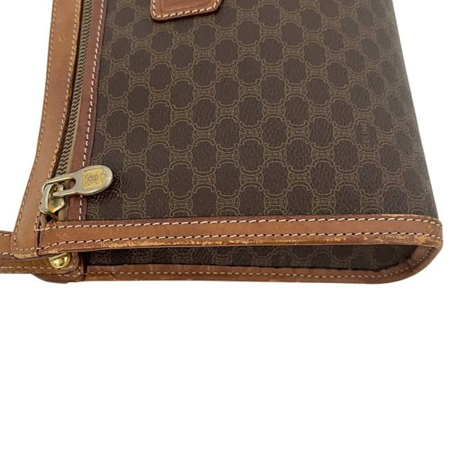 Celine Macadam Clutch - Brown, Leather