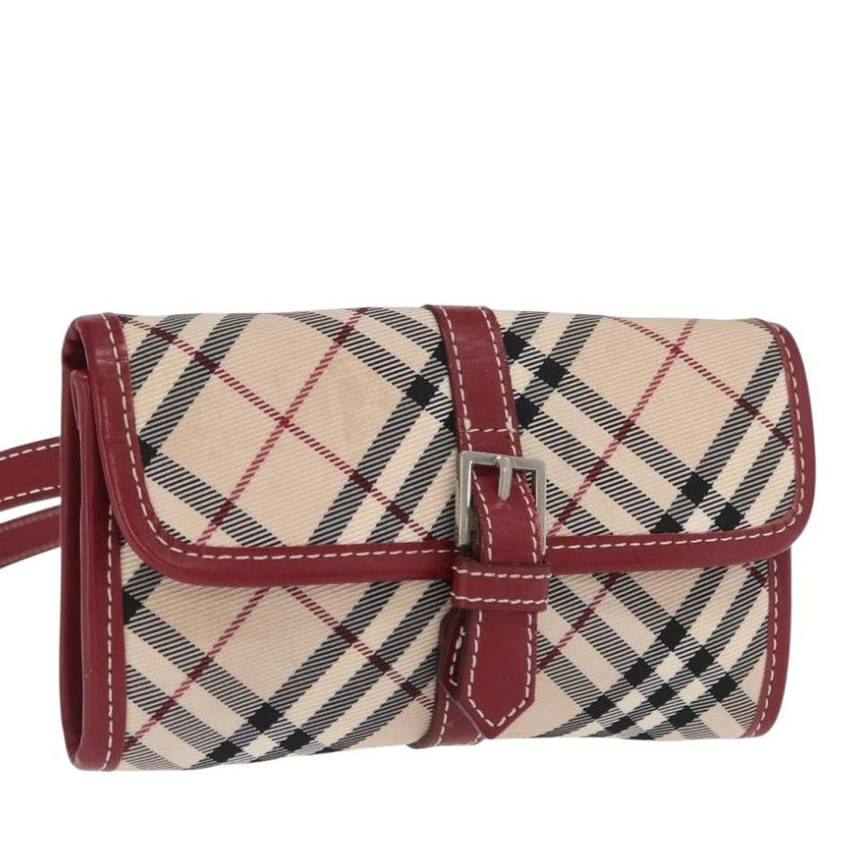 Burberry Nova Check Blue Label Waist Bag - Beige / Silver, Canvas