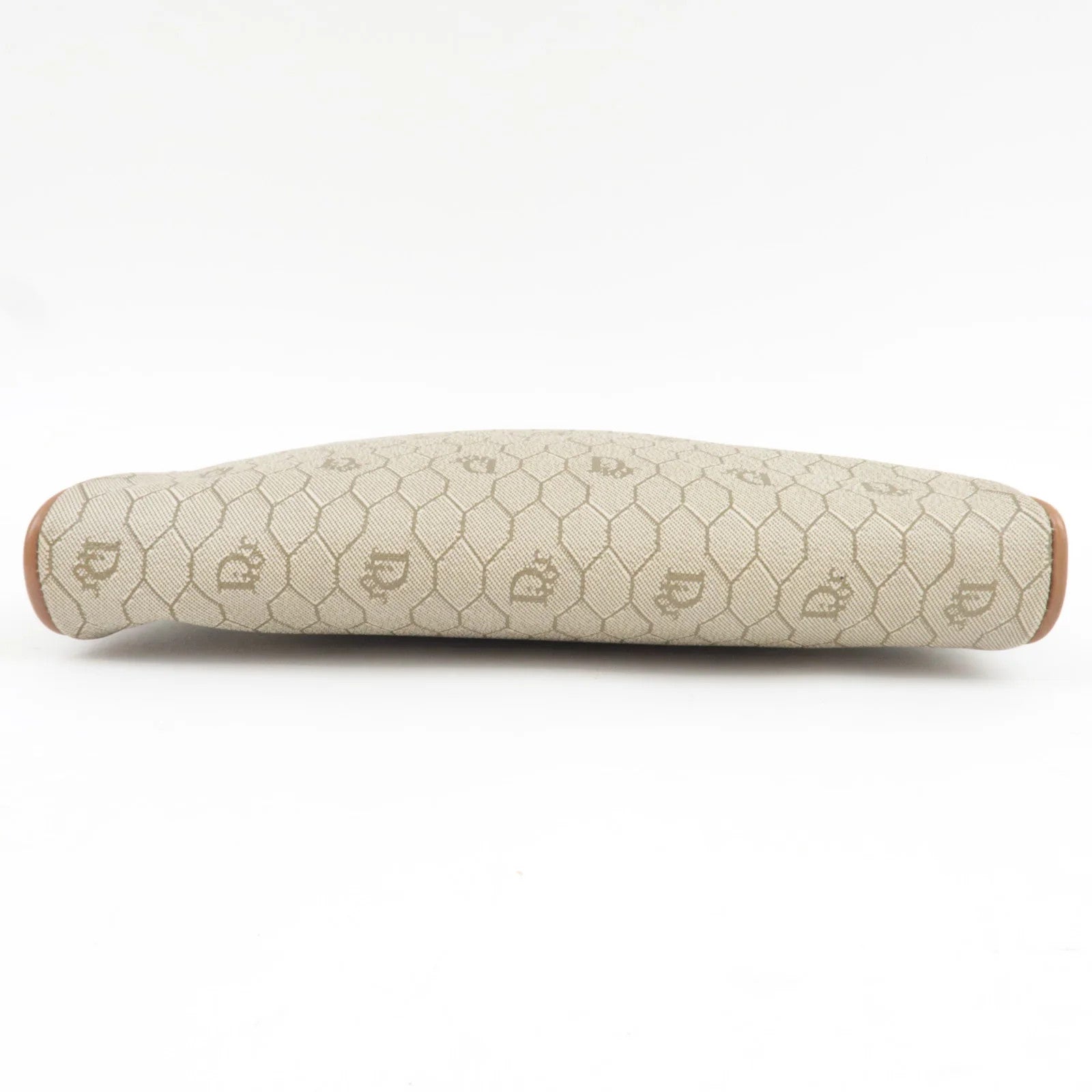 Christian Dior Honeycomb Clutch Bag - Beige, PVC Leather