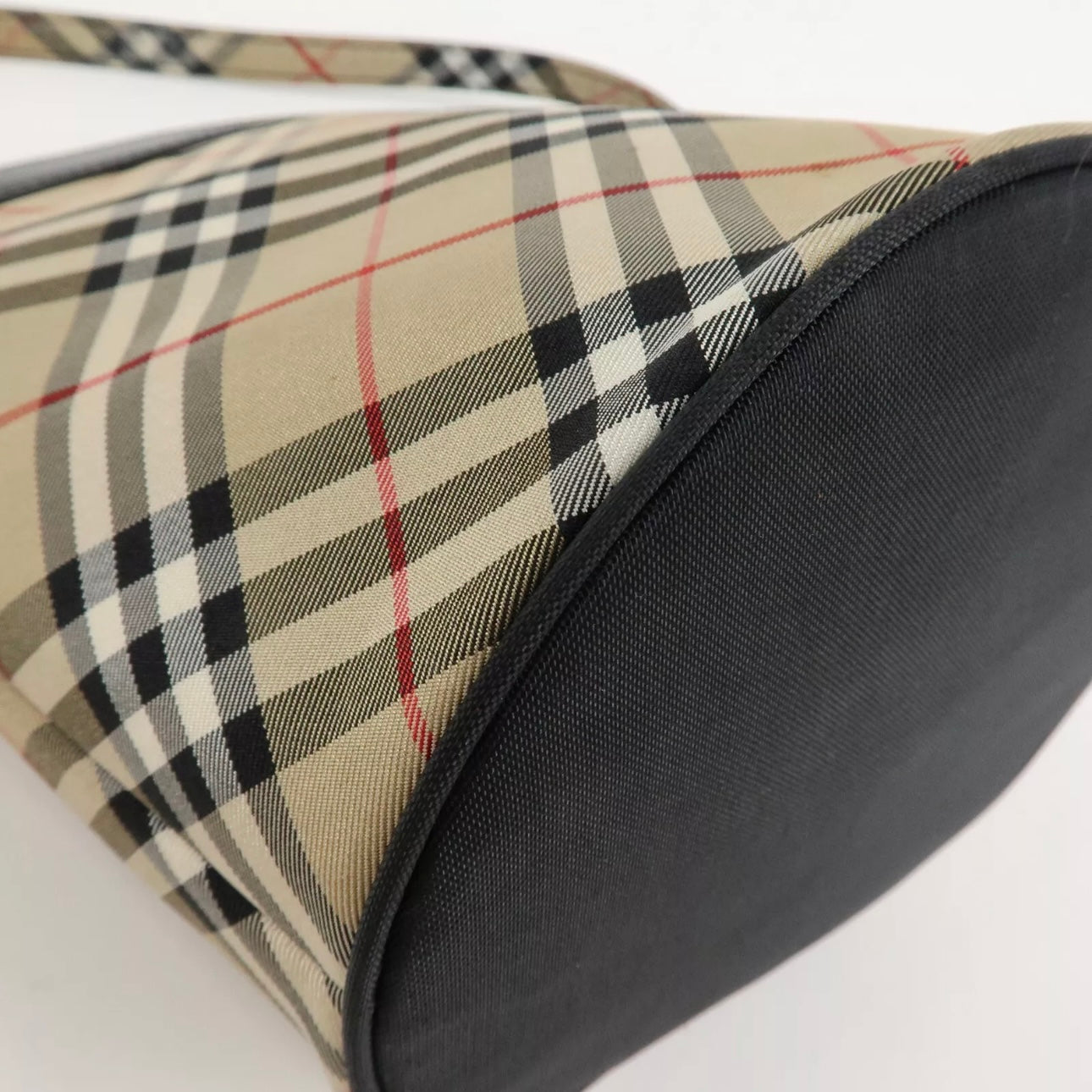 Burberry Canvas Leather Nova Check Shoulder Bag