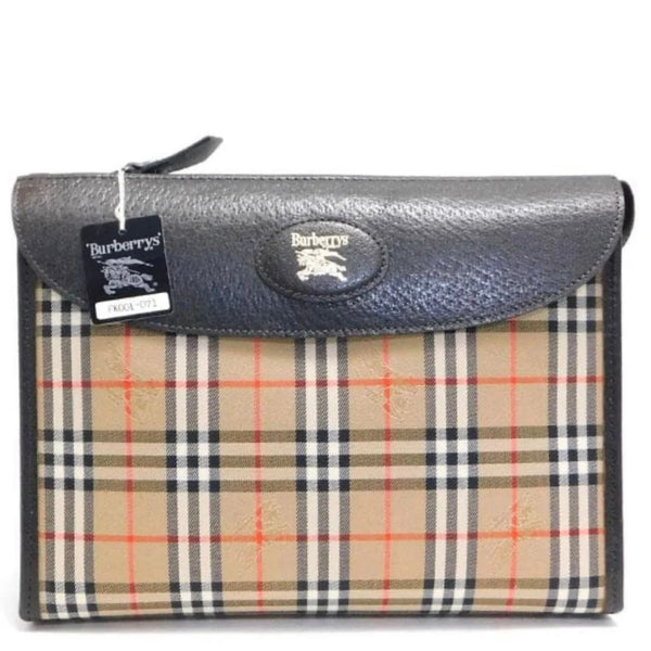 Burberry Nova Check Clutch - Beige, Canvas