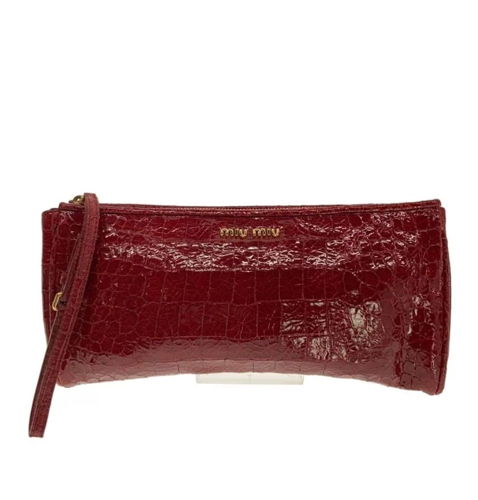 Miu Miu red clutch bag