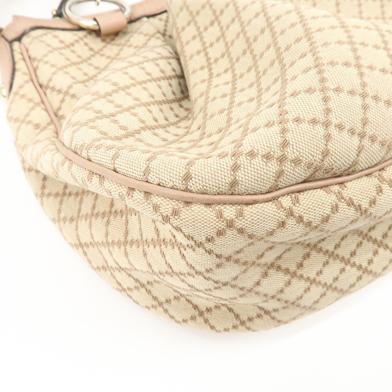 GUCCI Sukey Interlocking G Diamante Canvas Shoulder Bag