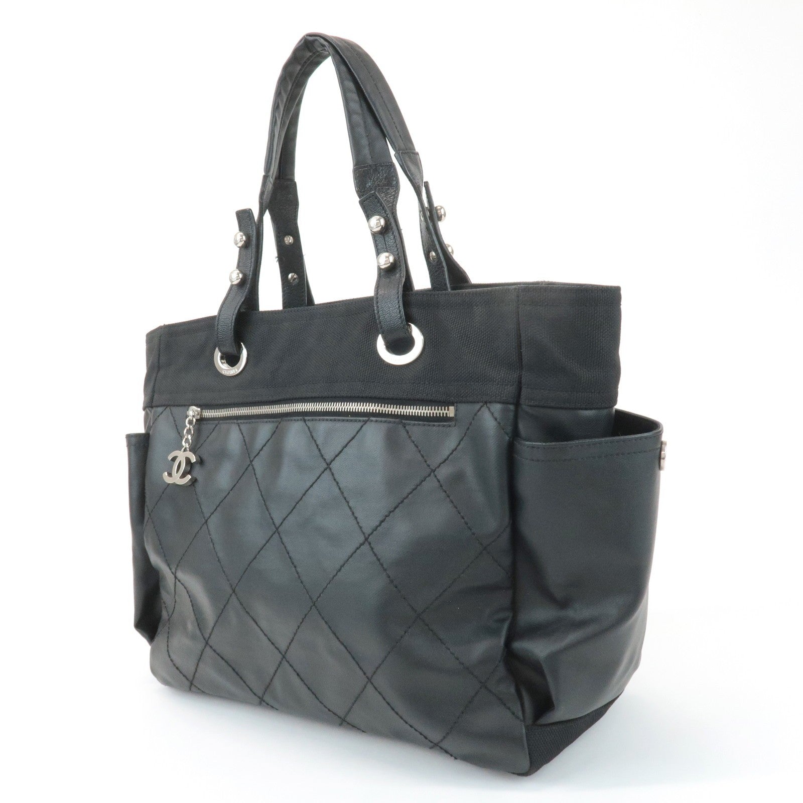 Chanel Paris Biarritz GM Handbag - Black, Canvas