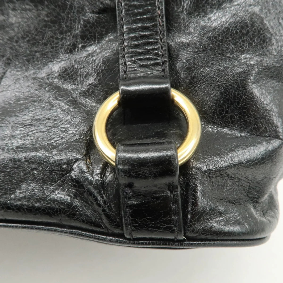 MIUMIU Leather Hand, crossbody Bag Black