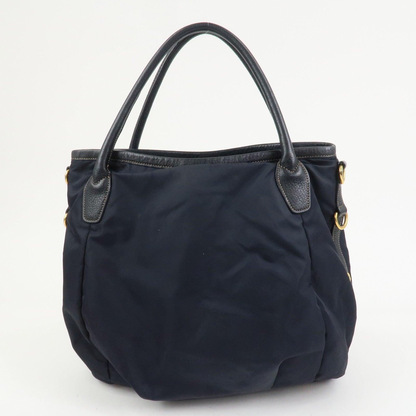 Prada 2Way Bag - Navy, Nylon and Leather
