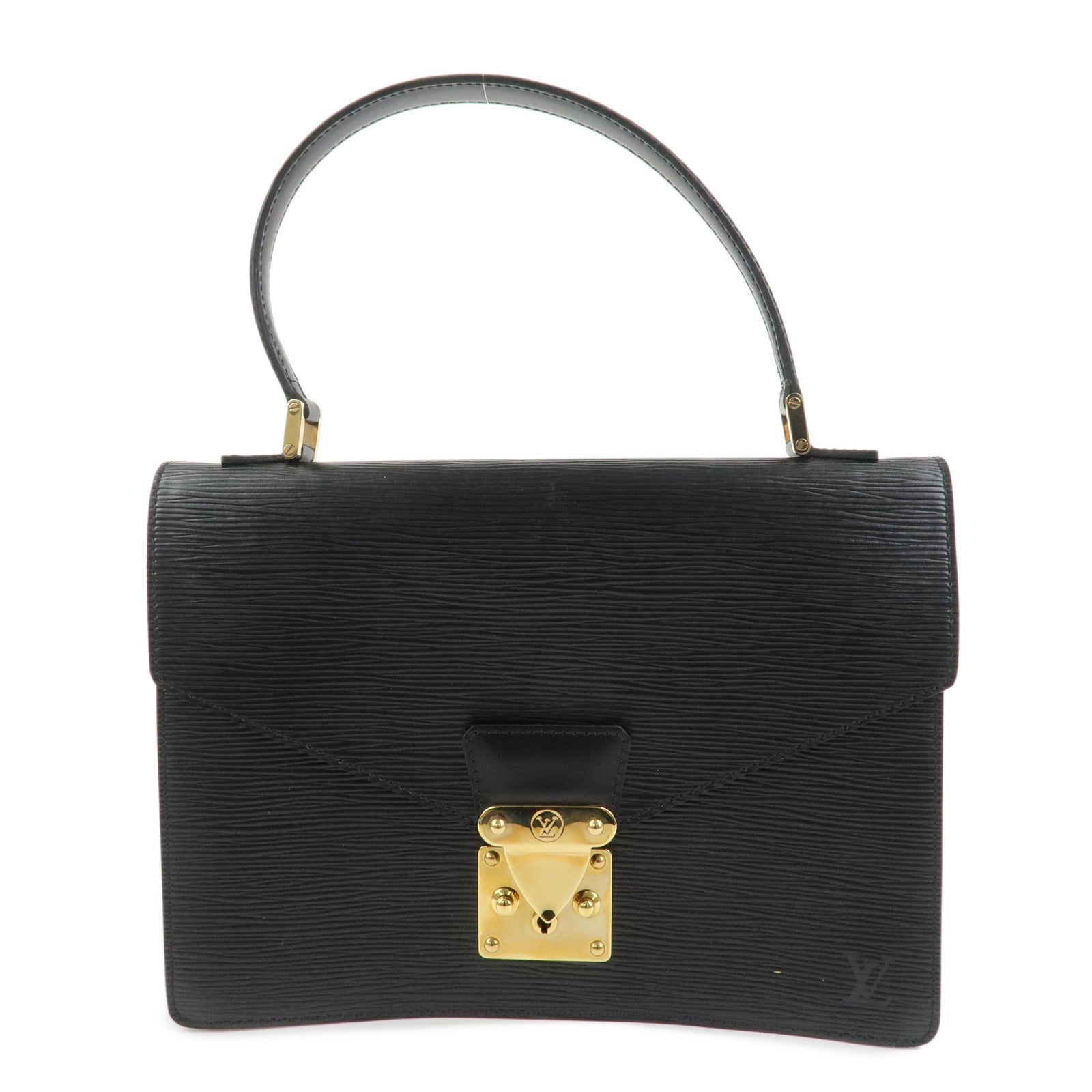 Louis Vuitton Epi Concorde Leather Hand Bag Noir Black