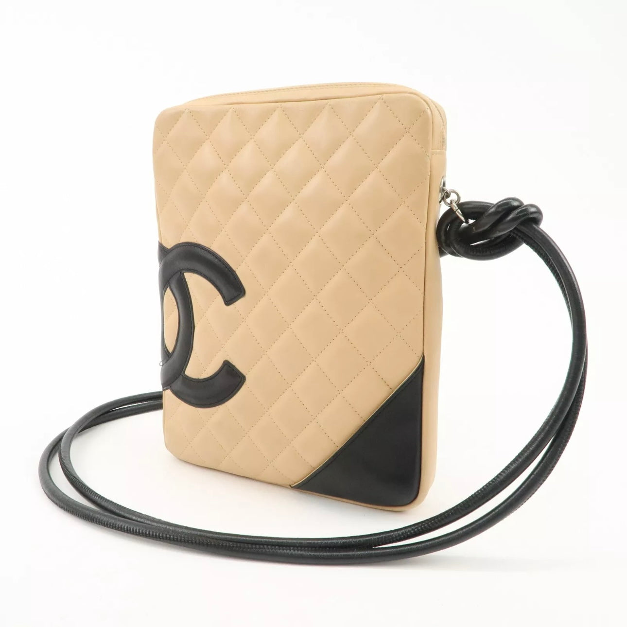 CHANEL Cambon Line Lambskin Shoulder Bag