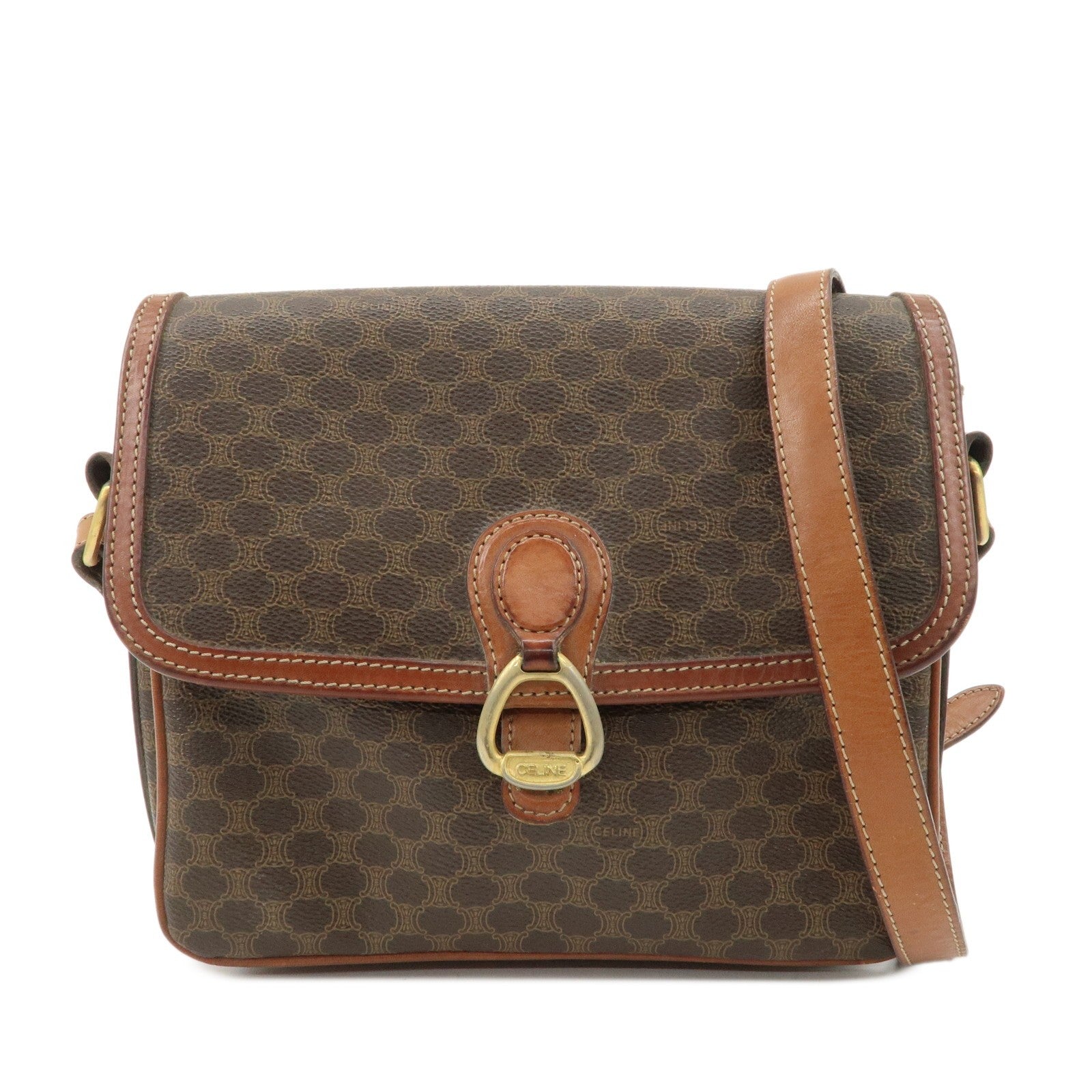 Celine Macadam Shoulder Bag - Brown, PVC
