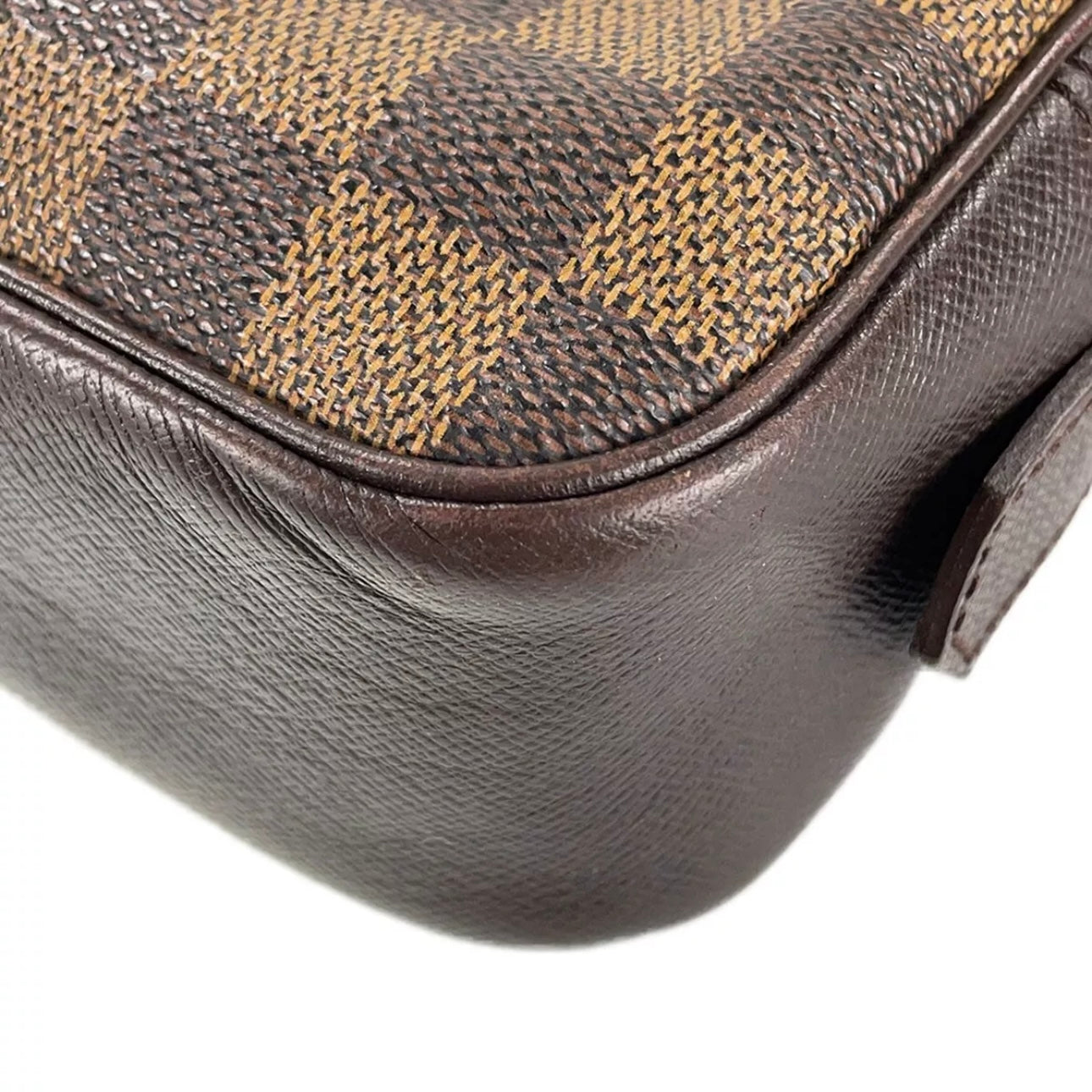 Louis Vuitton Damier Trousse Toilette Leather Coated Canvas Brown Pouch