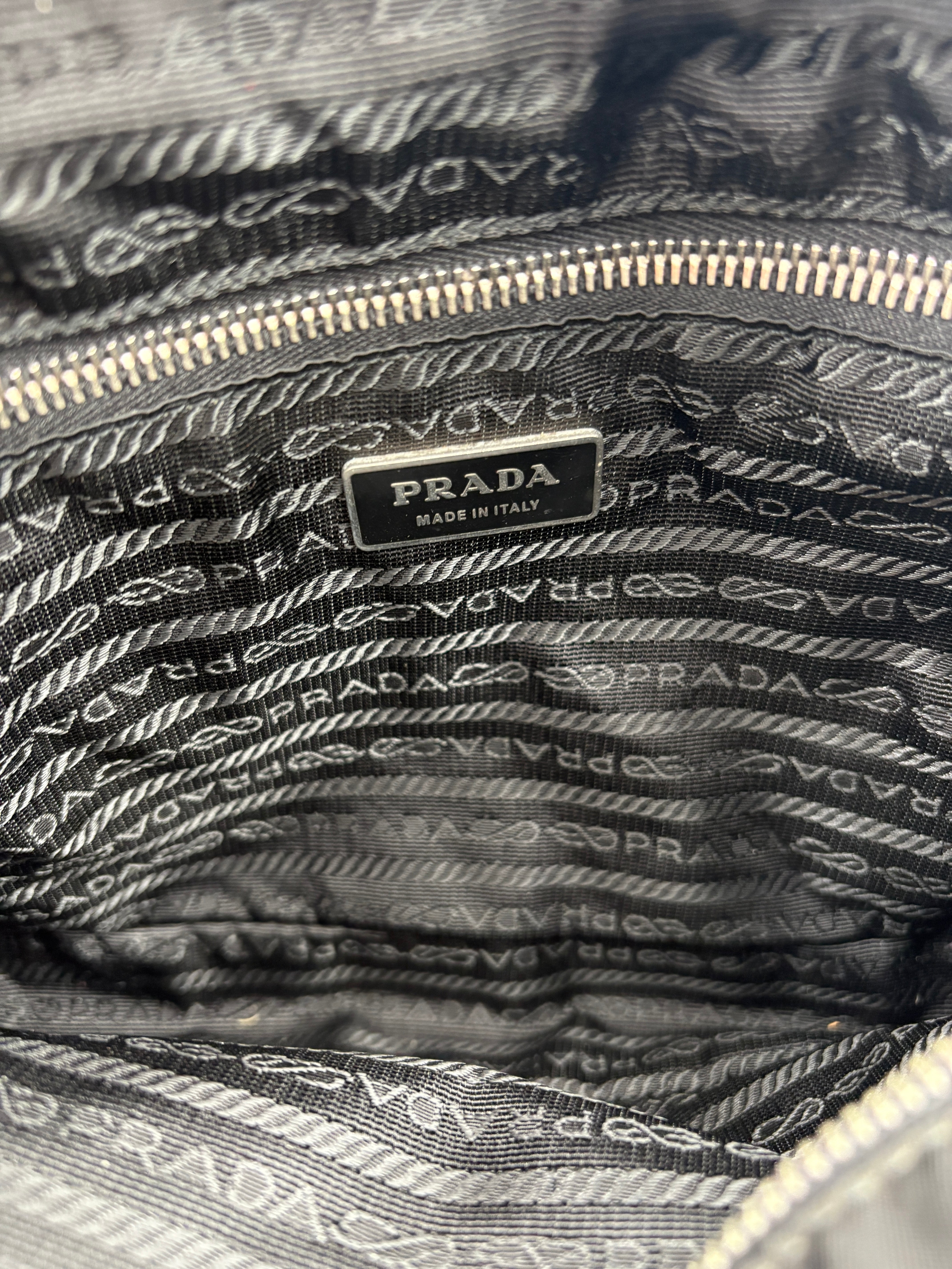 Prada Triangle Tote Shoulder Bag Nylon