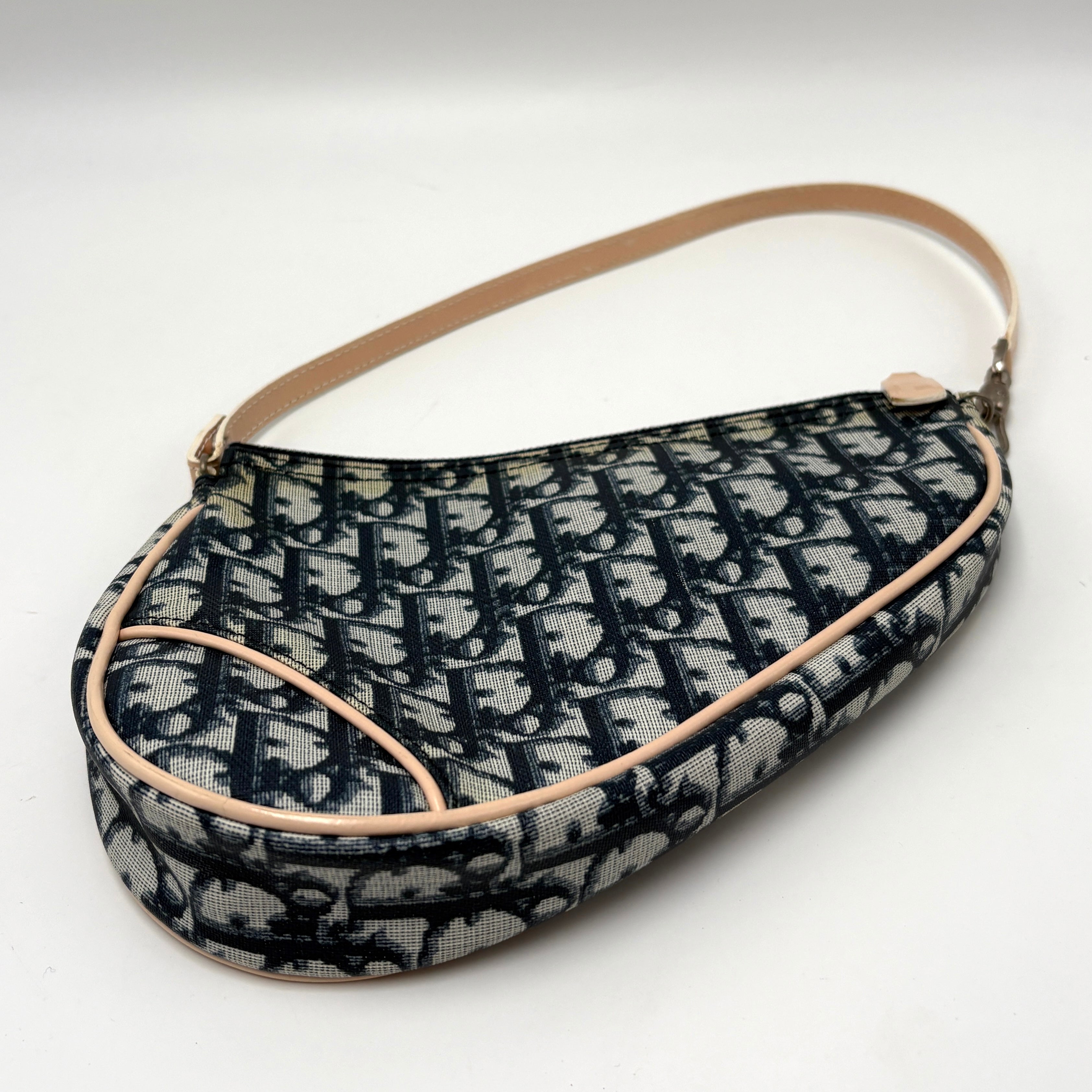 Dior Trotter Saddle Blue Shoulder Bag