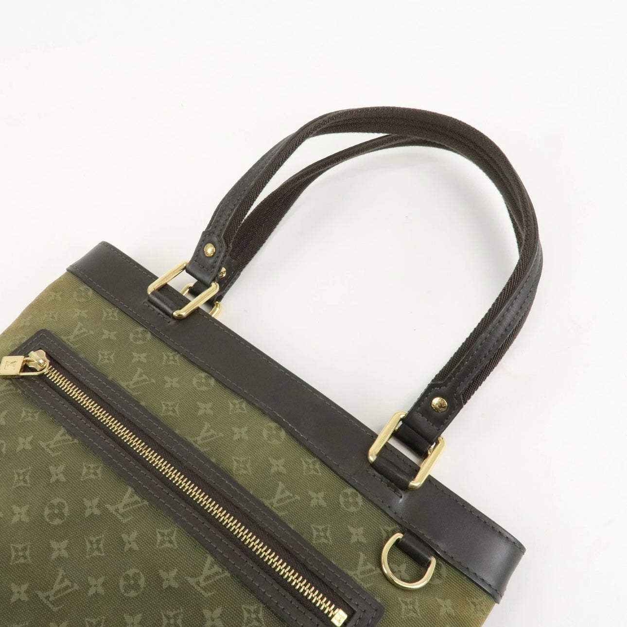 Louis Vuitton Monogram Mini Lucille PM Hand Bag Khaki