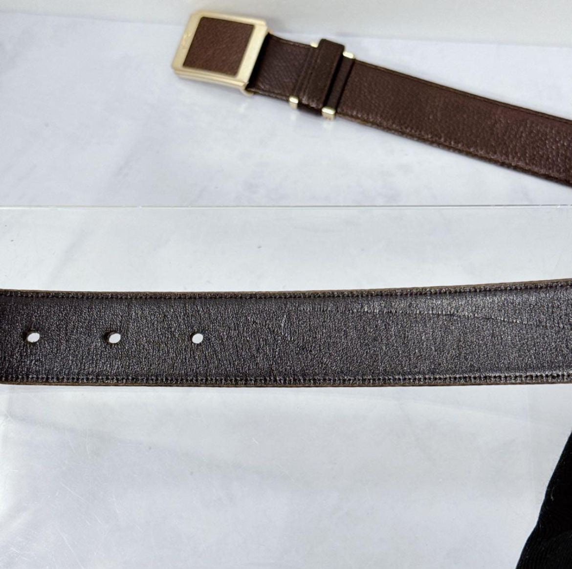 Saint Laurent Brown leather belt