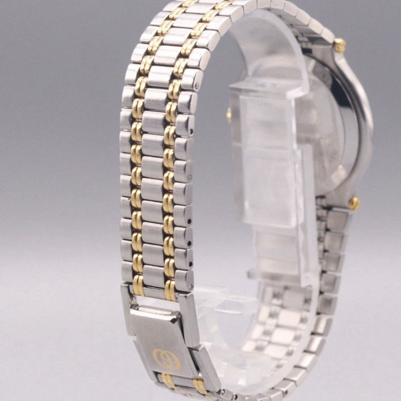 Vintage GUCCI 9000M Men's Quartz Watch Gold Dial Swiss Made