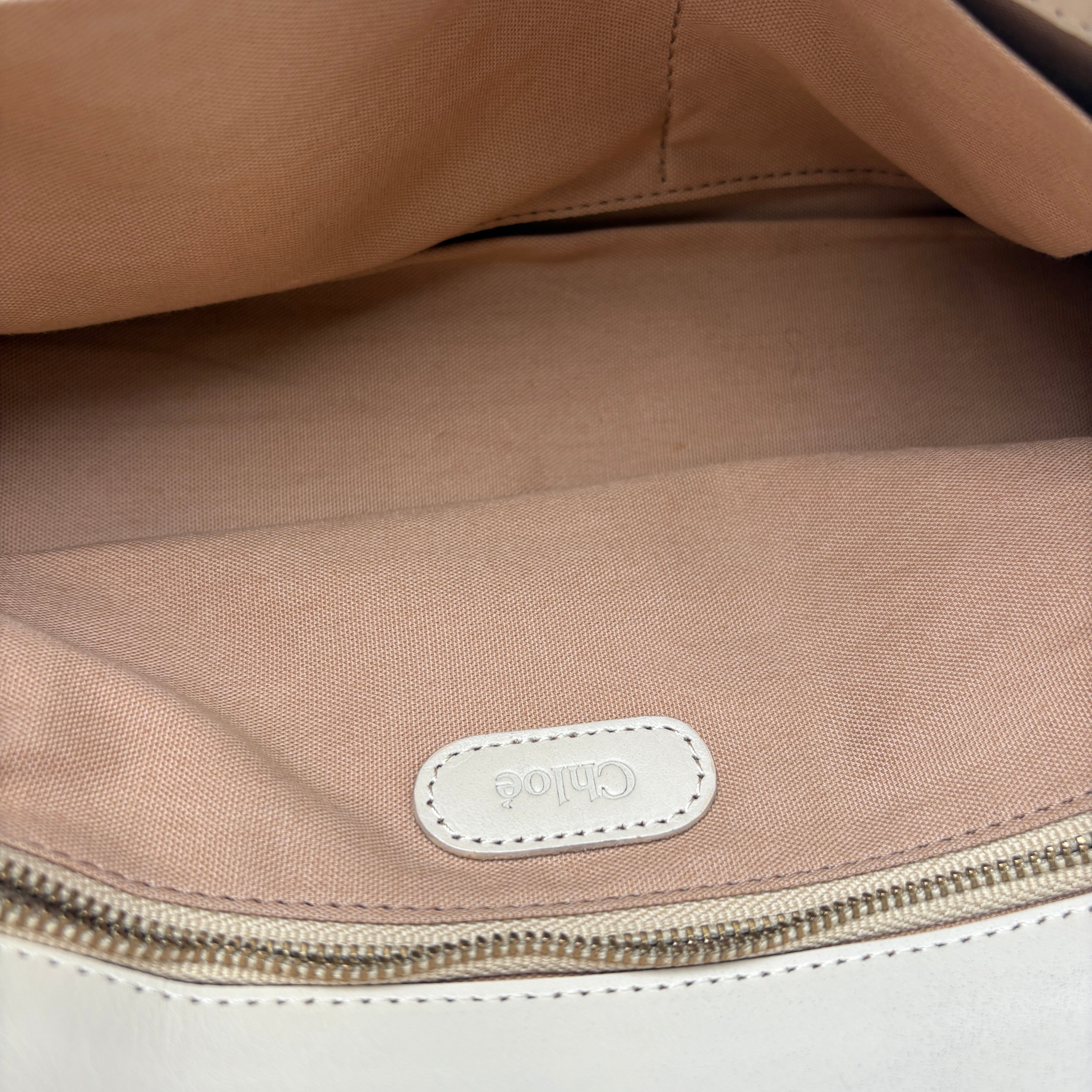 Chloe Tote Bag Leather Beige