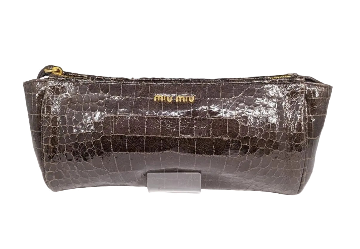 Miu Miu brown clutch bag