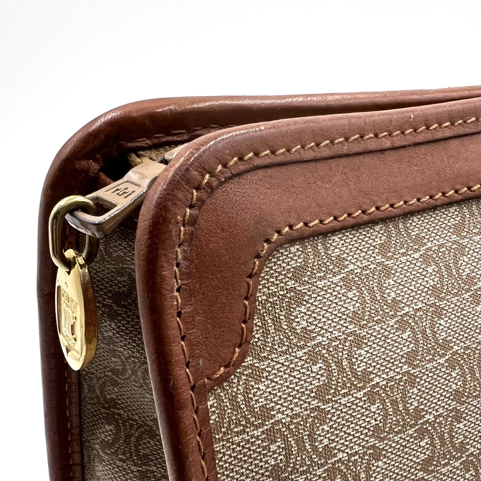 Celine C Clutch Bag - Brown, Leather