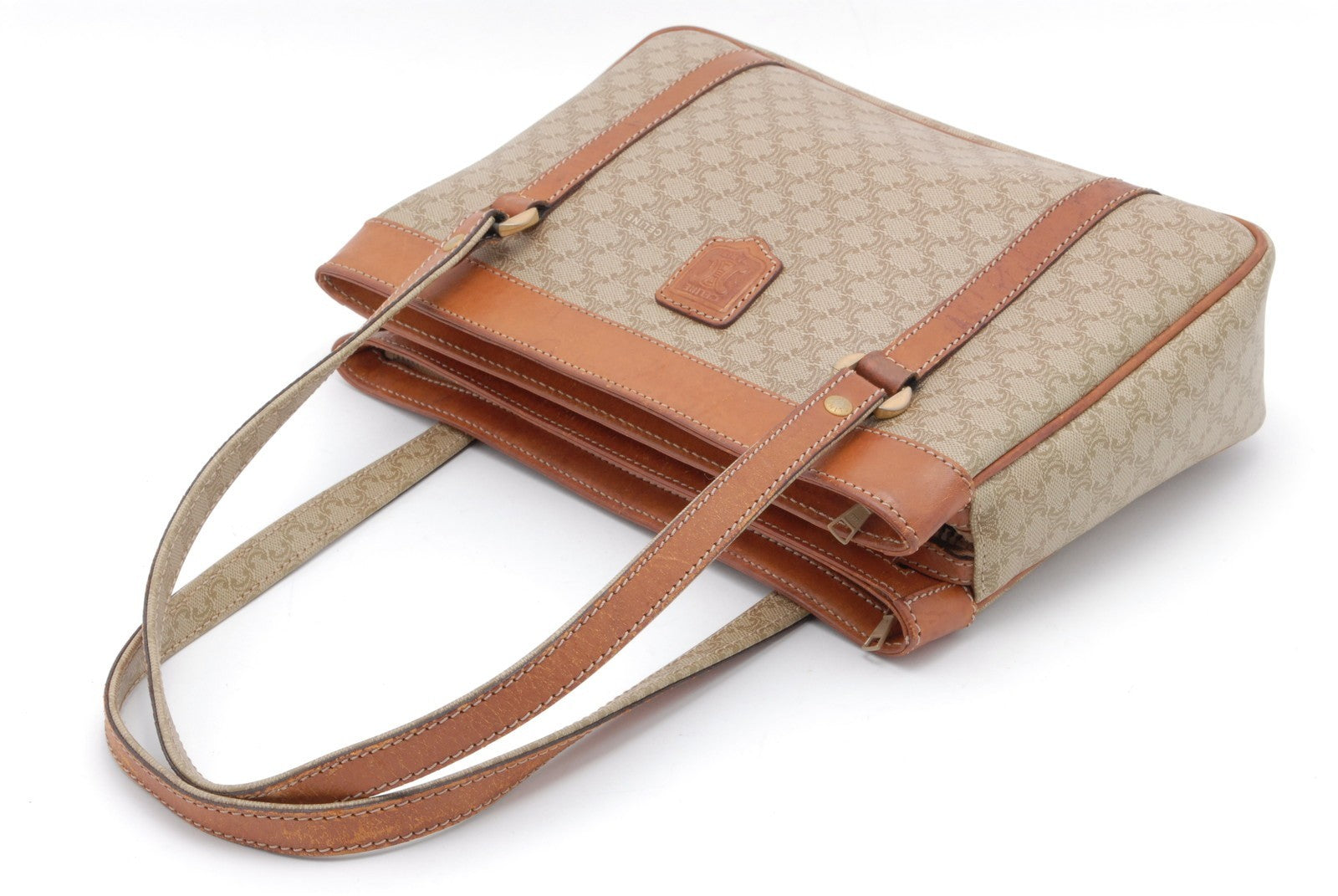 Celine Macadam Tote Bag - Beige, PVC Coated Canvas
