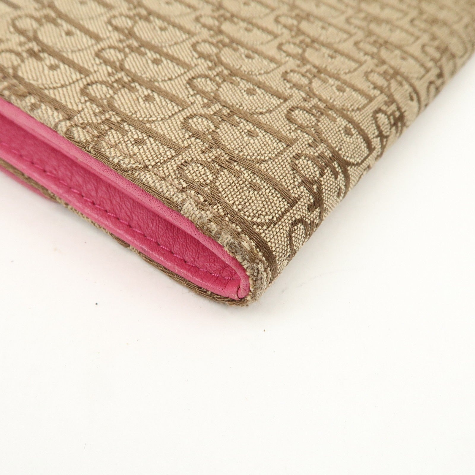 Christian Dior Trotter Wallet - Pink, Canvas Leather