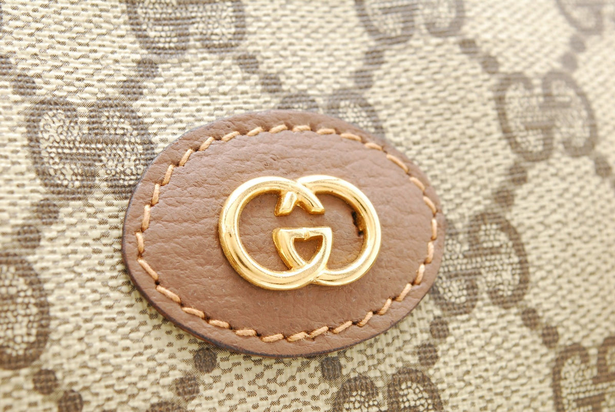 Gucci GG Supreme Shoulder Bag - Beige Brown, Canvas Leather