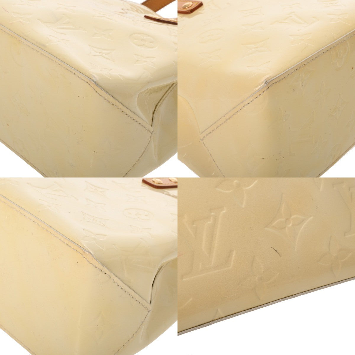 Louis Vuitton Reed PM Handbag - White, Monogram Vernis